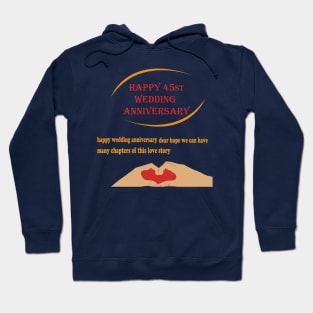 happy 45st wedding anniversary Hoodie